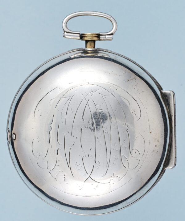 Silver Champleve Dial Pair Cased Verge - Image 7