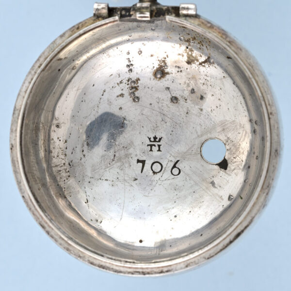 Silver Champleve Dial Pair Cased Verge - Image 2