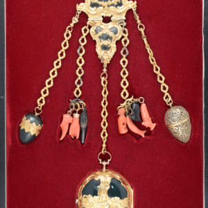 Rare Gold and Bloodstone Chatelaine Watch