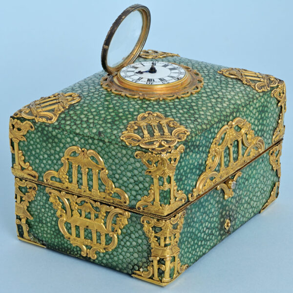 Chinese Market Shagreen Box with Watch - Image 9