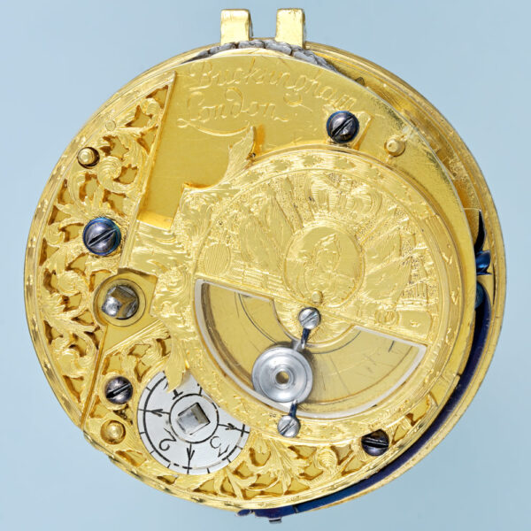 Rare Silver Champleve Differential Dial Verge - Image 5