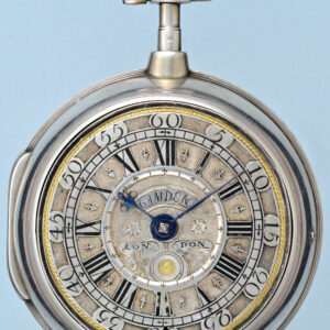 Silver Champleve Dial Calendar Verge