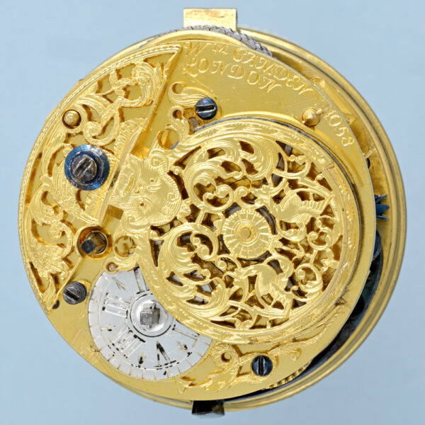 Silver Champleve Dial Calendar Verge - Image 3